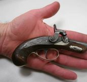 The gun that John Wilkes Booth used to kill Abraham Lincoln in 1865.