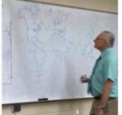 art teacher? No sir! I teach geography!