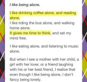 The Difference Between Being Lonely And Being Alone