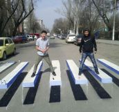 Cool Crosswalk Design In Kyrgyzstan