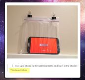 Watching Netflix In The Shower