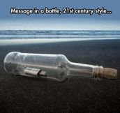 Modern Message In a Bottle