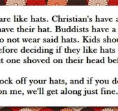 Religions Are Like Hats