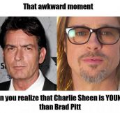 Charlie Sheen And Brad Pitt