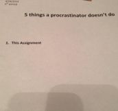 Things A Procrastinator Doesn’t Do