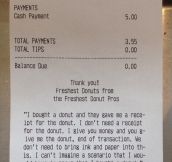 A Receipt For The Donut