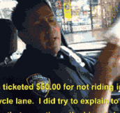 Cyclist Gets A Ticket For Not Riding In The Cycle Lane. This Is His Response