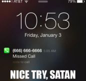 Nice Try, Satan