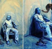 Artist Alexa Meade likes to paint people and then take a photo
