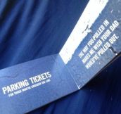 Custom parking ticket