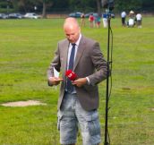 Saw This Danish TV Reporter At The Lawn Of The White House