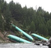 Went rafting, saw some new Boeing 737 fuselages in the river. No biggie