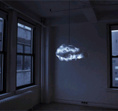 A Lamp That Simulates A Thunderstorm Both In Light And Sound