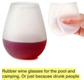 Rubber Wine Glasses