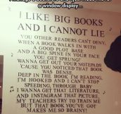 I Like Big Books And I Cannot Lie