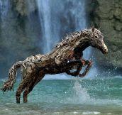 Magnificent Driftwood Horse