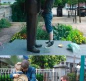 Having Fun With Statues