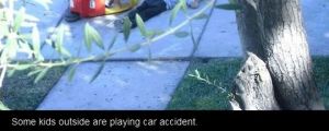 Playing Car Accident