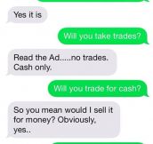 You Take Trades?