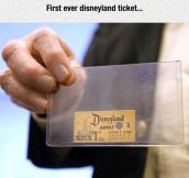 The First Disneyland Admission Ticket