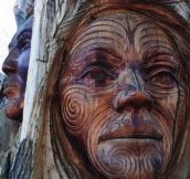 Carved Into A Tree Trunk