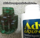 Melted Advil Pills