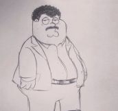 Peter Griffin With An Afro And A Mustache?