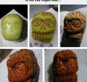 Carved Apple Skull