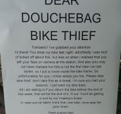 Dear Bike Thief