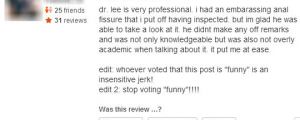 Doctor Lee’s Review