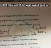 Professors Need Beer To Get Through Grading