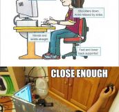 How To Sit At A Computer Correctly