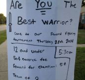 Are You The Best Warrior?