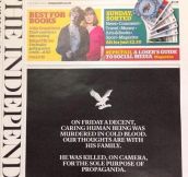 The Independent Deserves My Respect