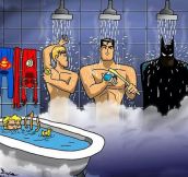 Justice League Shower, Pay Attention To Aquaman