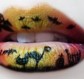 Makeup Artist Creates Spooky Halloween Lip Art