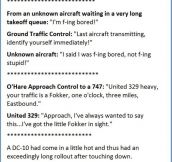 Actual Exchanges Between Pilots And Control Towers…