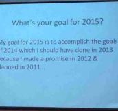 Goal For The New Year