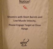 Shooting Range Bathroom