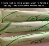 My Wife’s Tampons