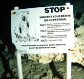 An Eerie Underwater Cave Death Warning Sign