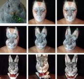 Woman Turns Herself Into Easter Bunny Using Makeup