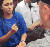 Girl Plays Rock Paper Scissors With Cop For Underage Drinking