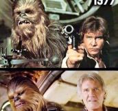 Han Solo And Chewie, Then And Now