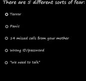 The Five Kinds Of Fear