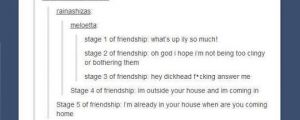 The Six Stages Of Friendship