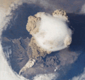 International Space Station View Of Sarychev Volcano Near Japan