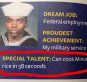 His Special Talent