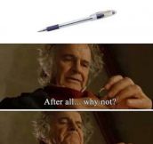 When Someone Lets Me Borrow Their Pen