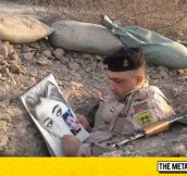 A Soldier Passing The Time